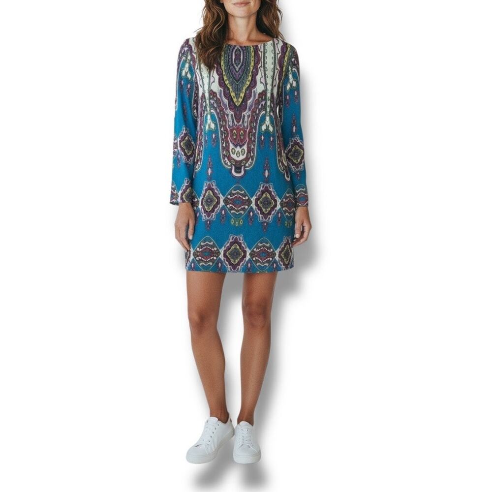 Modcloth Pink Owl floral paisley tunic dress size small